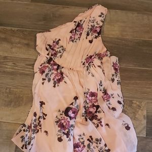 Torrid Floral One Shoulder Chiffon Gown